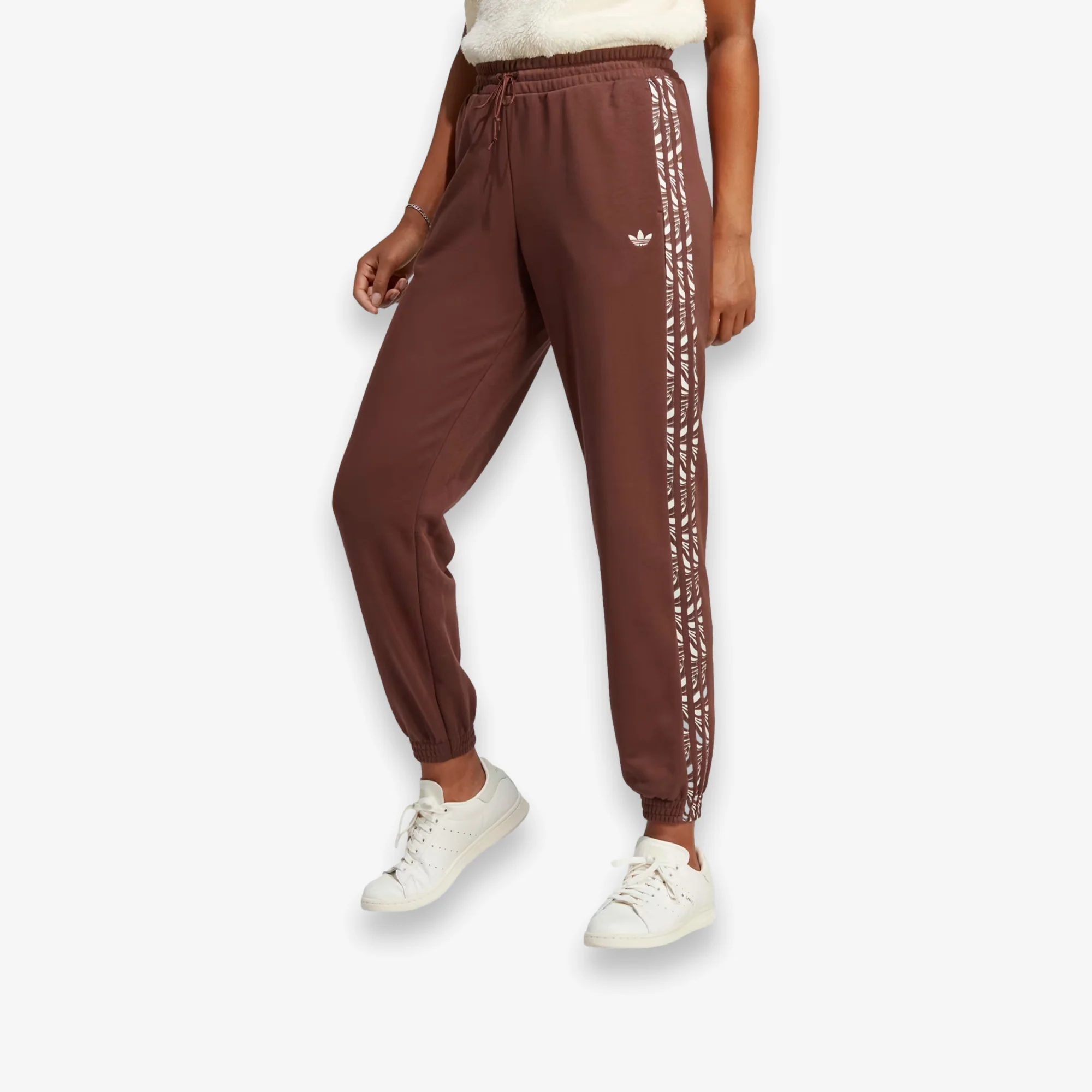 Abstract Animal Print Joggers - Brown - Image 3