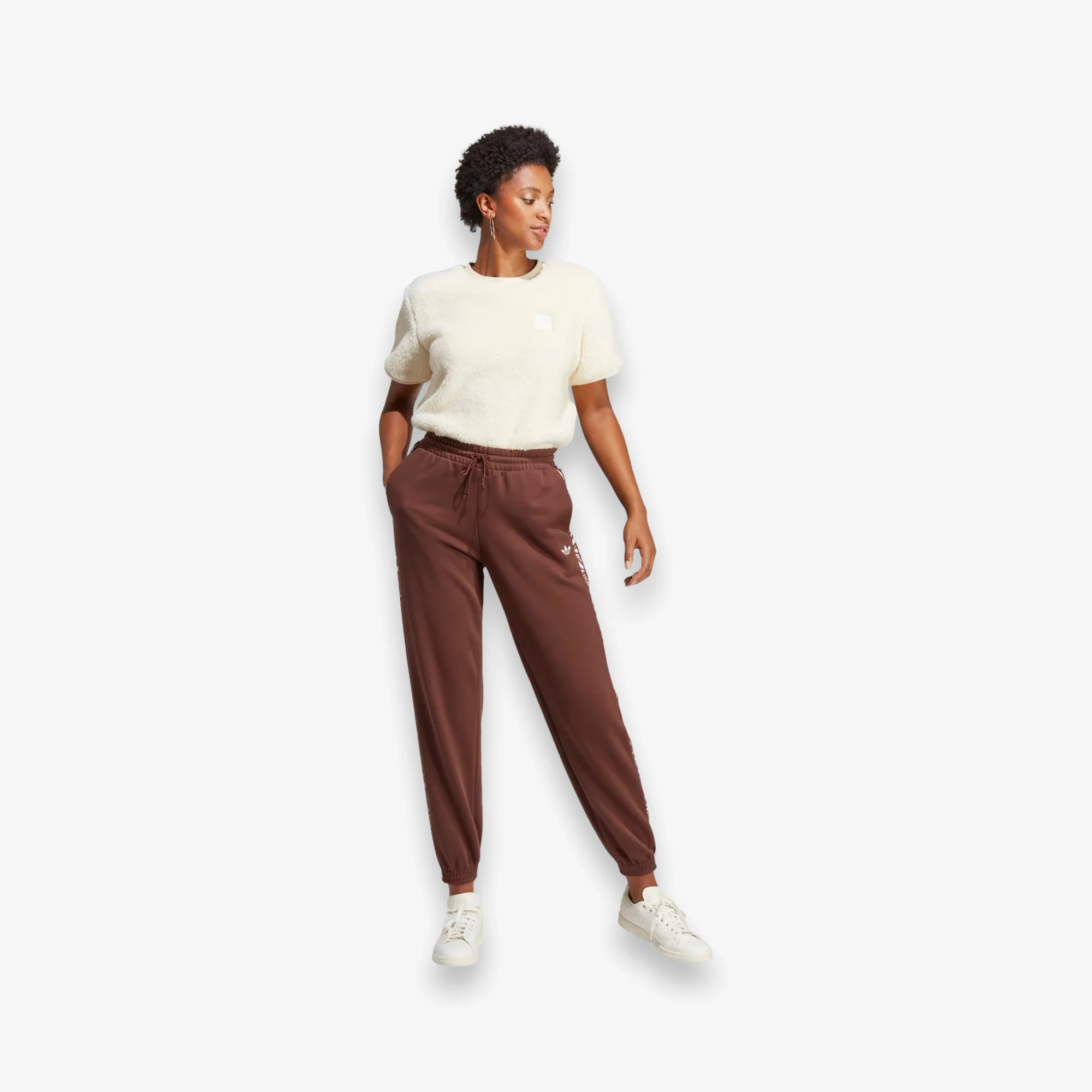 Abstract Animal Print Joggers - Brown - Image 4