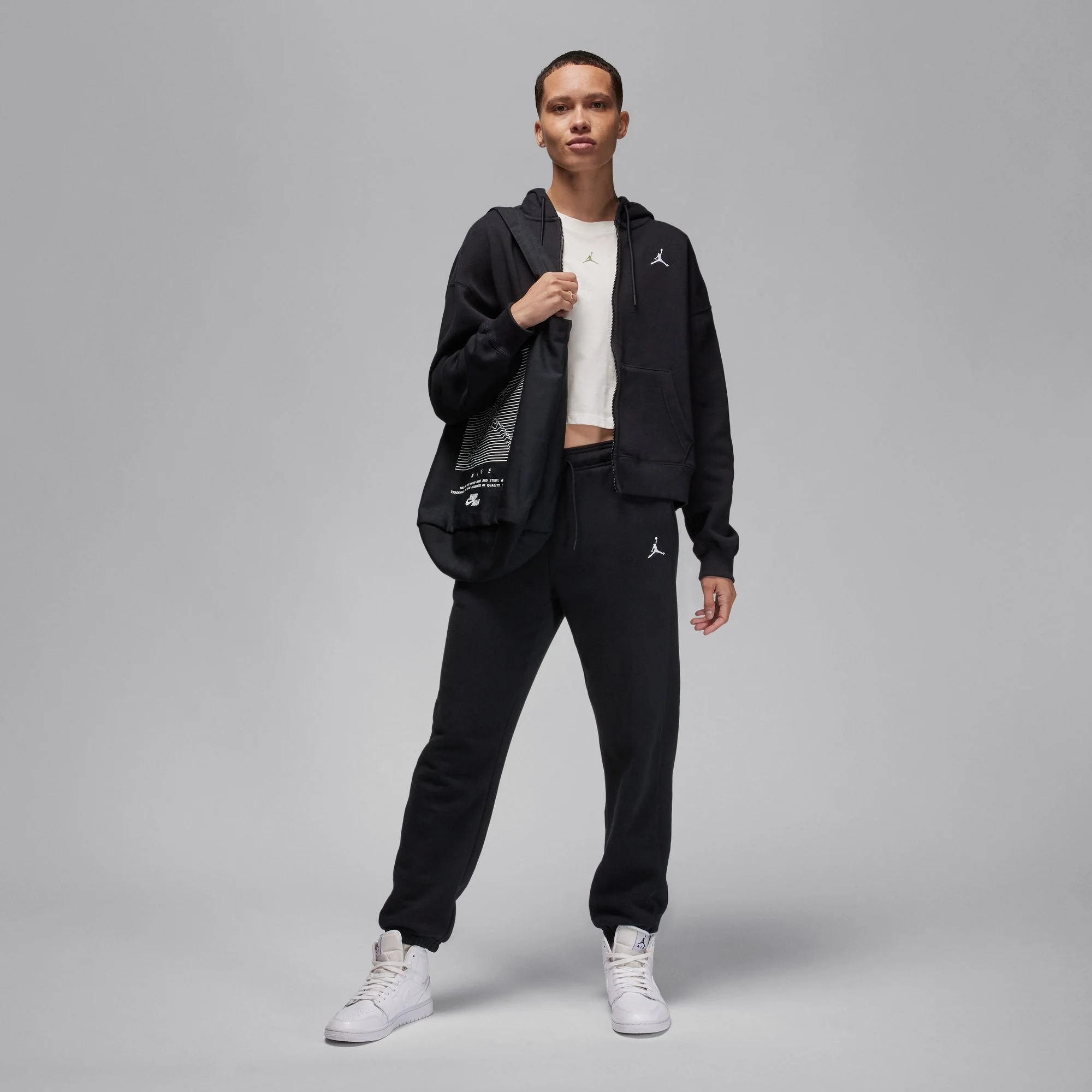 Brooklyn Fleece Hoodie Full-Zip Ls Top - Image 3